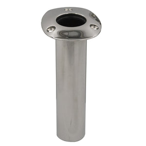 C.E. Smith 70 Series Standard Flush Mount Rod Holder - 0 Degree - Stainless Steel - Cast Bottom - Black Liner [536700C] - BuoyMart.com  Rod Holders C.E. Smith