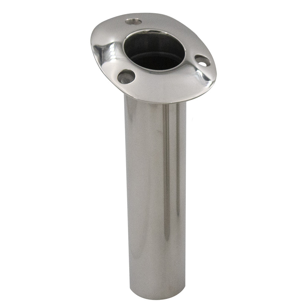 C.E. Smith 70 Series Standard Flush Mount Rod Holder - 15 Degree - Stainless Steel - Cast Bottom - Black Liner [536710C] - BuoyMart.com  Rod Holders C.E. Smith