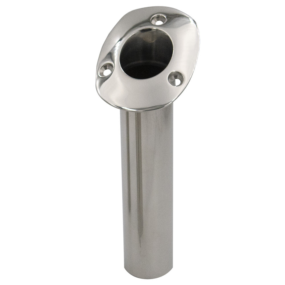 C.E. Smith 80 Series Standard Flush Mount Rod Holder - 30 Degree - Stainless Steel - Cast Bottom - Black Liner [536820C] - BuoyMart.com  Rod Holders C.E. Smith