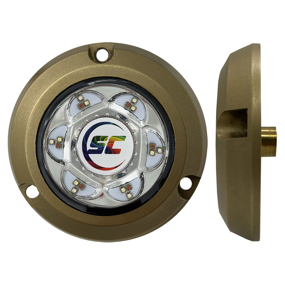 Shadow-Caster SC2 Series Bronze Surface Mount Underwater Light - Full-Color [SC2-CC-BZSM] - BuoyMart.com  Underwater Lighting Shadow-Caster LED Lighting