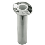 C.E. Smith Flush Mount Rod Holder - 0 Degree  9" Depth - Stainless Steel - Cast Bottom - White Vinyl Liner [53670CA] - BuoyMart.com  Rod Holders C.E. Smith