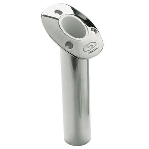 C.E. Smith Flush Mount Rod Holder - 30 Degree  9" Depth - Stainless Steel - Cast Bottom - White Vinyl Liner [53672CA] - BuoyMart.com  Rod Holders C.E. Smith
