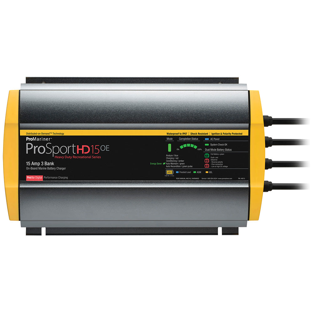ProMariner ProSportHD 15 Gen 4 - 15 Amp - 3-Bank Battery Charger [44015] ProMariner