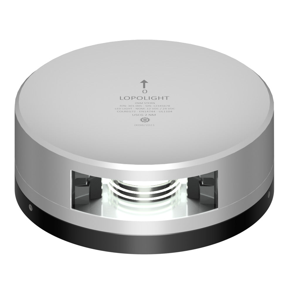 Lopolight Stern Light - 2NM - Silver Housing w/FB Base [301-005-FB] - BuoyMart.com  Navigation Lights Lopolight