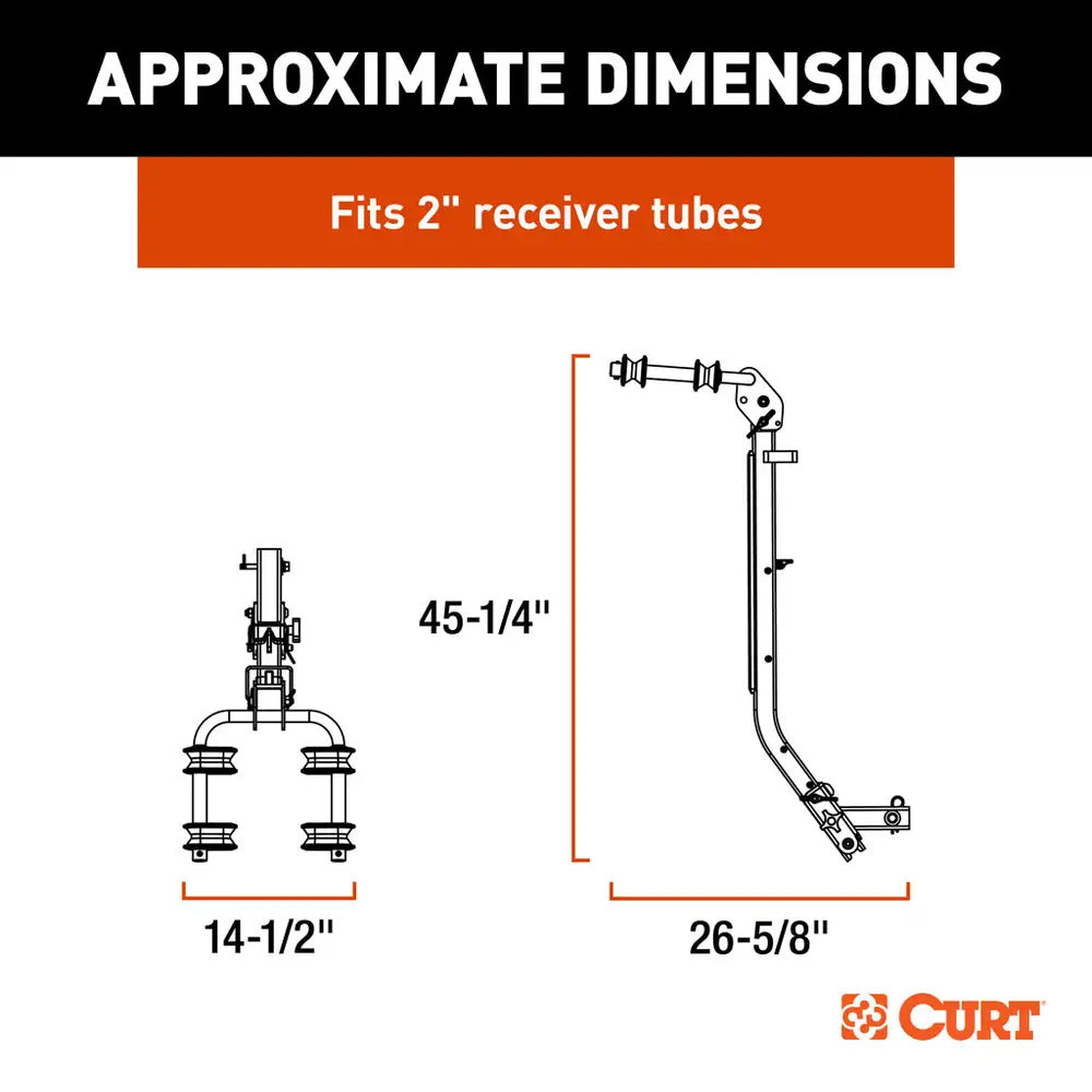 CURT ActiveLink SE Series Bike Rack - 2 Bikes Up to 90 lbs [18410] - BuoyMart.com  Accessories CURT