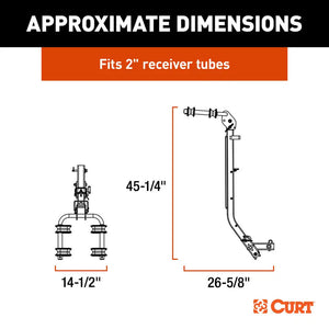 CURT ActiveLink SE Series Bike Rack - 2 Bikes Up to 90 lbs [18410] - BuoyMart.com  Accessories CURT