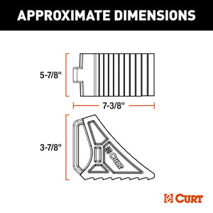 CURT HD Rubber Wheel Chock w/Handle  Single Trailer Mount [22803] - BuoyMart.com  Hitches & Accessories CURT