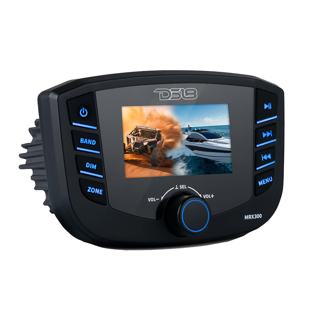 DS18 Marine Headunit TFT Screen - 3 Zones - 4V Output - Bluetooth - RDS 4x50 Watts [MRX300] DS18