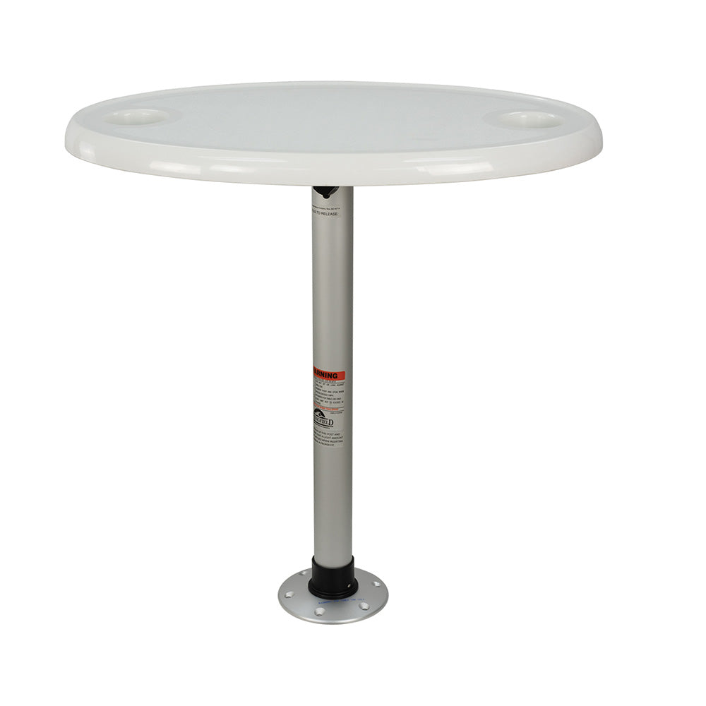 Springfield Thread-Lock Electrified Oval Table Package w/LED Lights  USB Ports [1691227-L1] - BuoyMart.com  Seating Springfield Marine