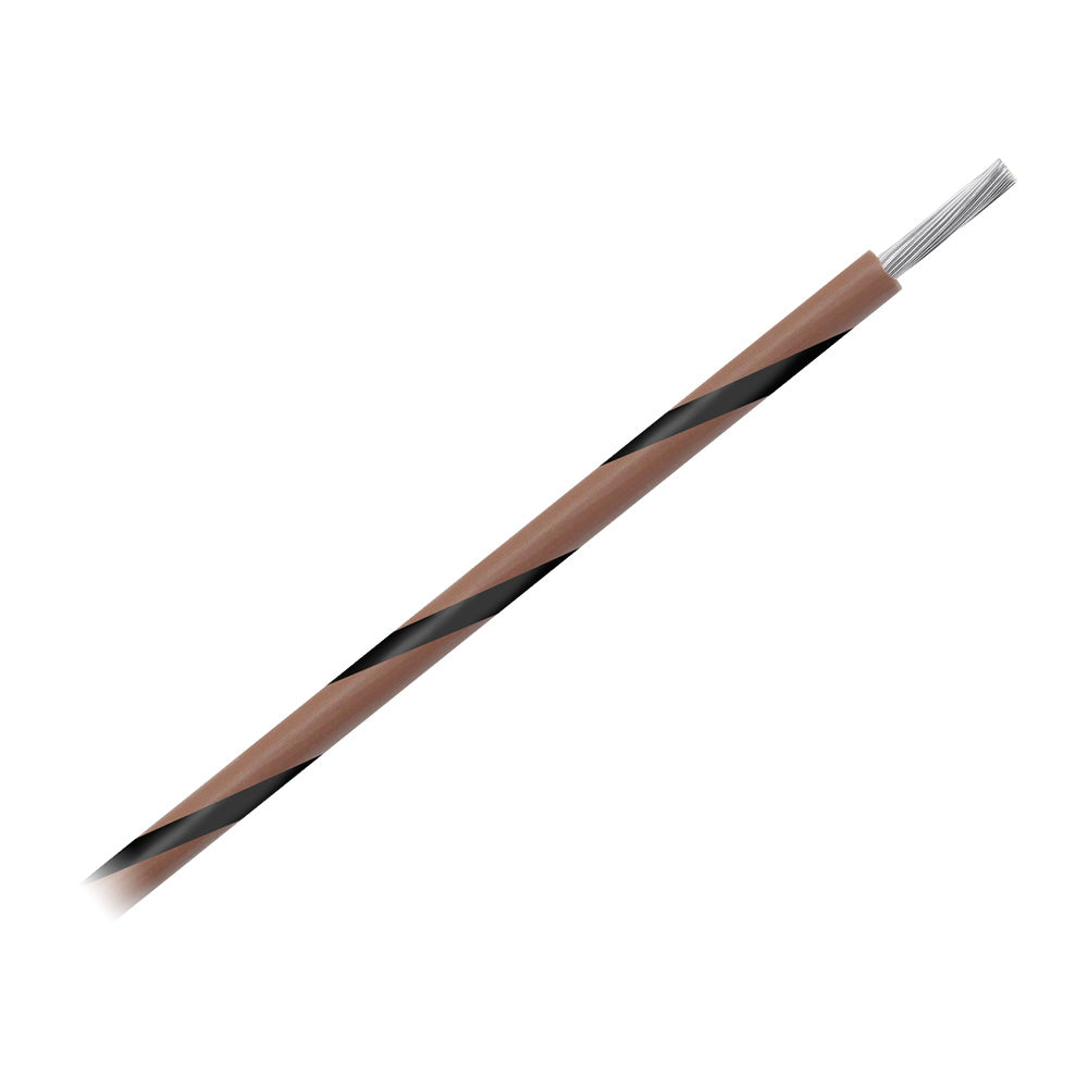 Pacer 14 AWG Gauge Striped Marine Wire 1000' Spool - Brown w/Black Stripe [WUL14BR-0-1000] - BuoyMart.com  Wire Pacer Group