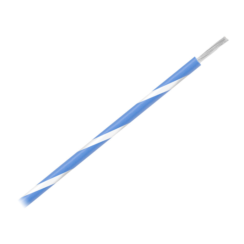 Pacer 16 AWG Gauge Striped Marine Wire 500' Spool - Blue w/White Stripe [WUL16BL-9-500] - BuoyMart.com  Wire Pacer Group
