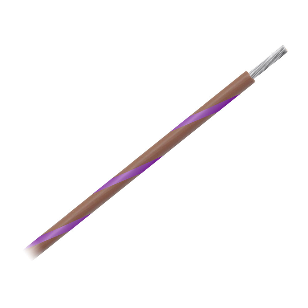 Pacer 14 AWG Gauge Striped Marine Wire 500' Spool - Brown w/Violet Stripe [WUL14BR-7-500] - BuoyMart.com  Wire Pacer Group