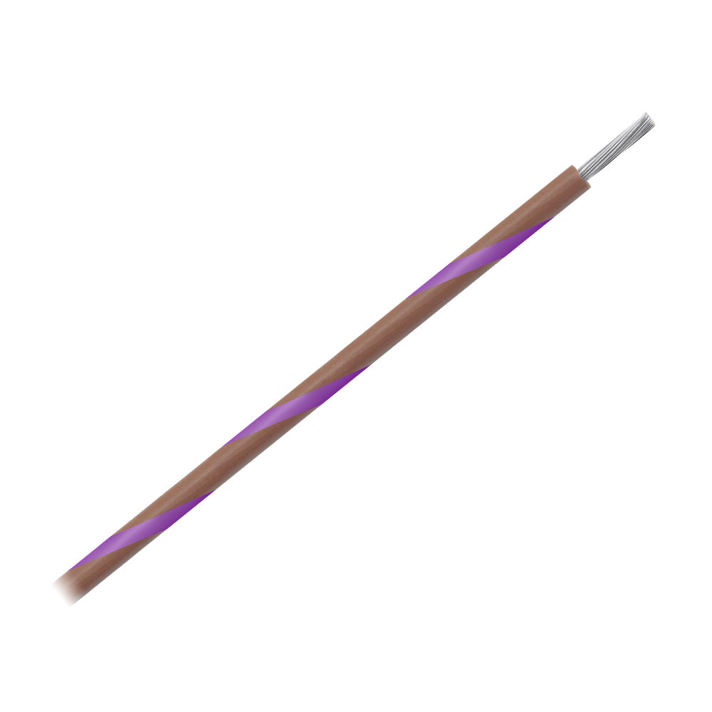 Pacer 16 AWG Gauge Striped Marine Wire 500' Spool - Brown w/Violet Stripe [WUL16BR-7-500] - BuoyMart.com  Wire Pacer Group