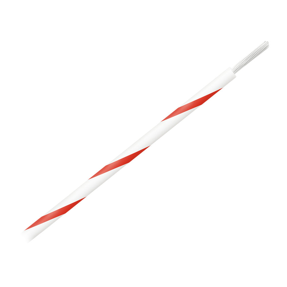 Pacer 16 AWG Gauge Striped Marine Wire 500' Spool - White w/Red Stripe [WUL16WH-2-500] - BuoyMart.com  Wire Pacer Group