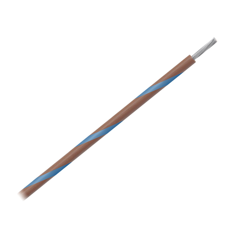 Pacer 16 AWG Gauge Striped Marine Wire 500' Spool - Brown w/Blue Stripe [WUL16BR-6-500] - BuoyMart.com  Wire Pacer Group