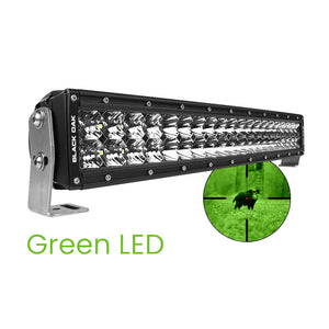 Black Oak Curved Double Row Combo Green Hog Hunting 20" Pro Series 3.0 LED Light Bar [20CG-D3OS] - BuoyMart.com  Light Bars Black Oak LED