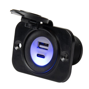 Marinco Sealink Dual USB-A/C Combo Charger [12VDUSBAC] - BuoyMart.com  Accessories Marinco