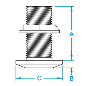 GROCO 3" Bronze Thru-Hull Fitting w/Nut [TH-3000-W] - BuoyMart.com  Thru-Hull Fittings GROCO