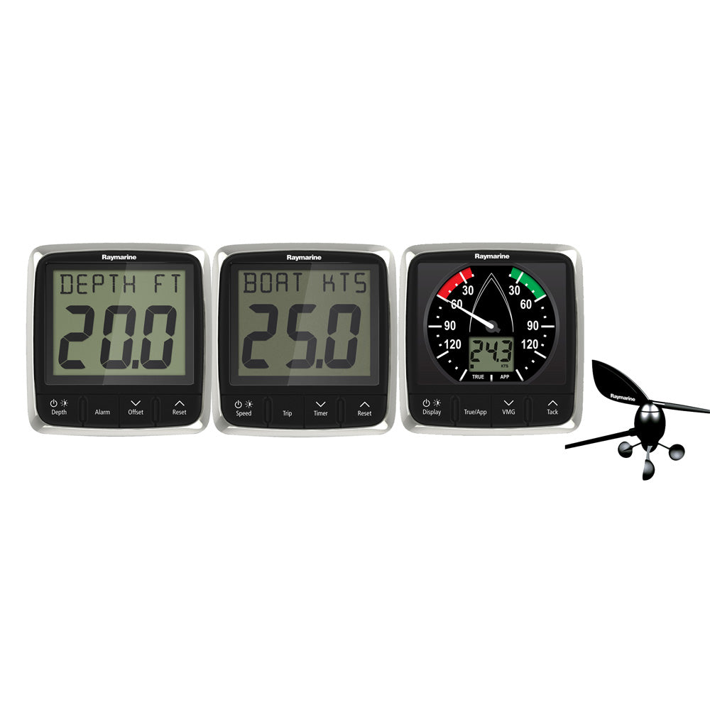 Raymarine i50/i60 Wind, Speed, Depth System Pack w/Transducers [T70584] - BuoyMart.com  Instruments Raymarine