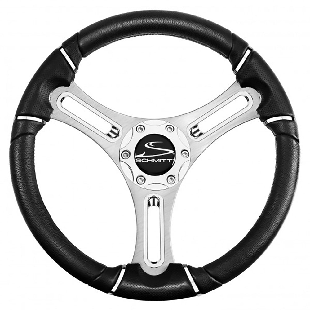 Schmitt Marine Torcello 14" Wheel - 04 Series - Polyurethane Wheel w/Chrome Trim  Cap - Brushed Spokes - 3/4" Tapered Shaft [PU043144-12R] - BuoyMart.com  Steering Wheels Schmitt Marine