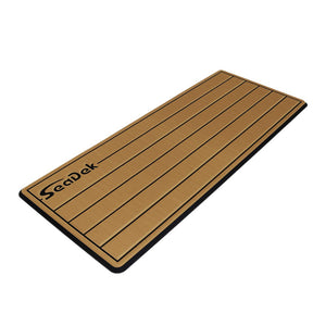 SeaDek 14 x 36" 20mm Dual Density Small Teak Helm Pad w/SeaDek Logo - Brushed Texture - Mocha/Black (355.6mm x 914.4mm x 20mm) [53602-80327] - BuoyMart.com  Deck / Galley SeaDek