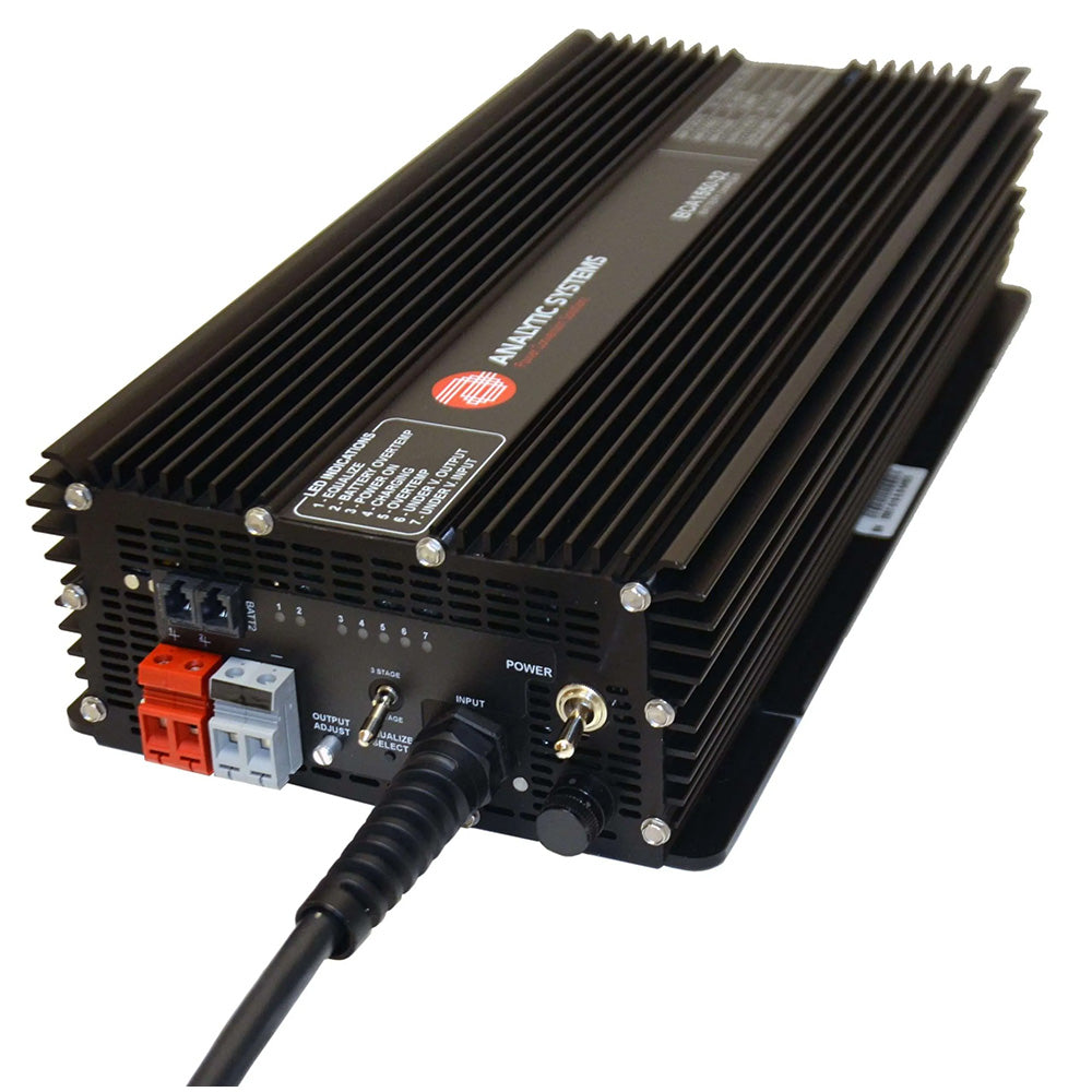 Analytic Systems AC Charger 2-Bank 70A, 12V Out, 85-264VAC In Power-Factor Correction [BCA1050-12] - BuoyMart.com  Battery Chargers Analytic Systems