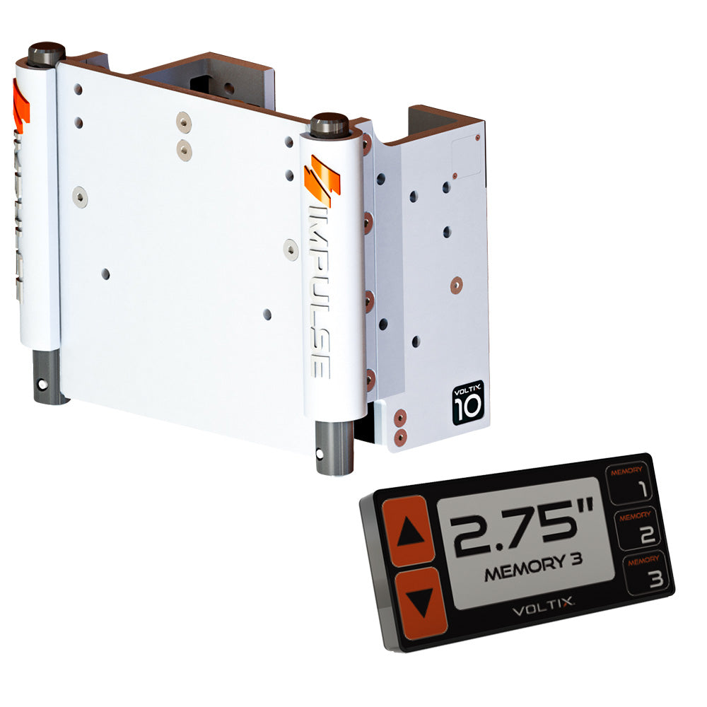 IMPULSE 10" Set Back Electric Jack Plate w/Smart Control - White Cerakote [75070-W] - BuoyMart.com  Jack Plates IMPULSE