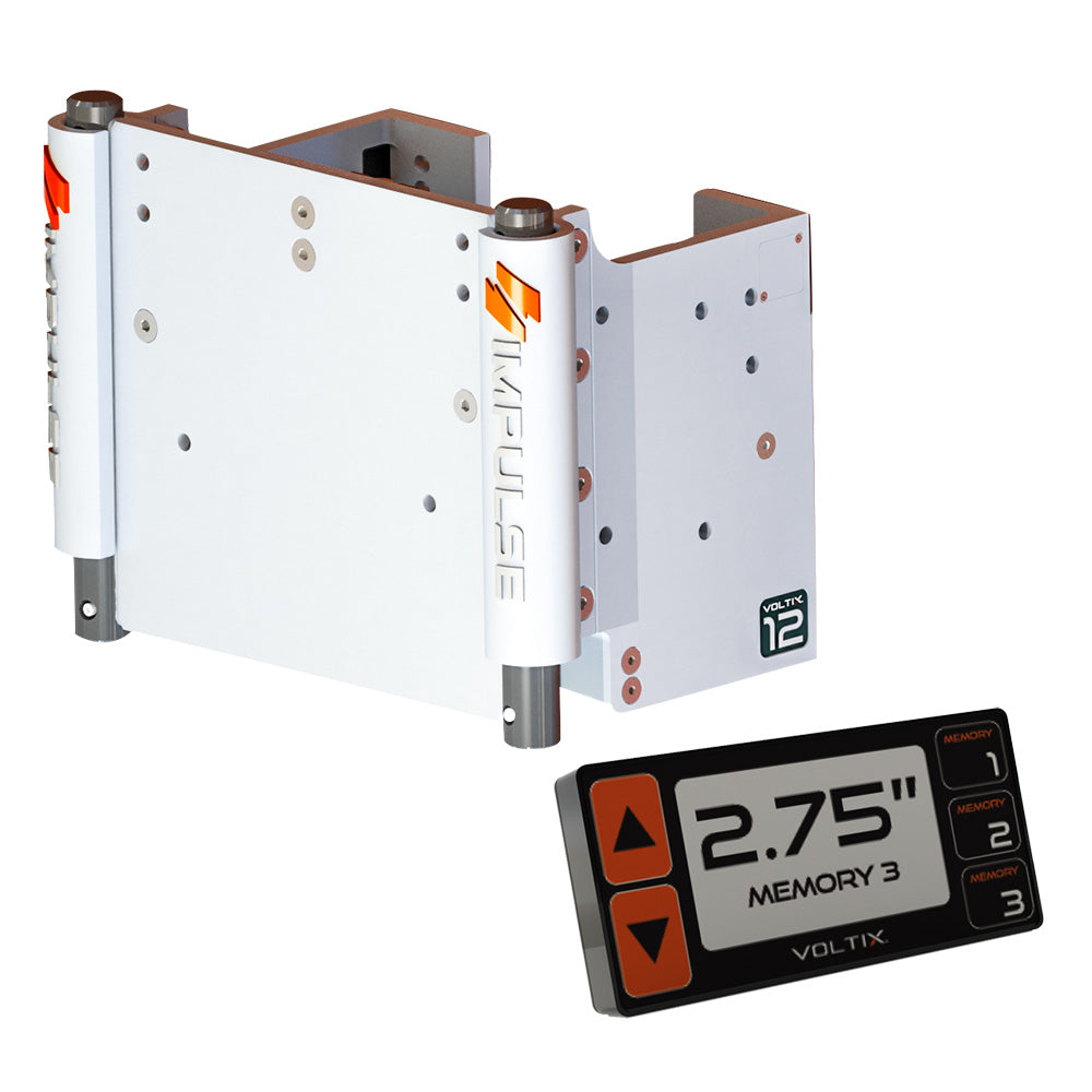 IMPULSE XL 12" Set Back Electric Jack Plate w/Smart Control - White Cerakote [75081-W] - BuoyMart.com  Jack Plates IMPULSE