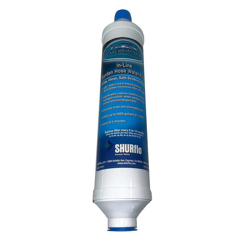 Shurflo by Pentair Quad-Stage Bacteriostatic KDF/Carbon In-Line City Water Entry Filter w/Garden Hose Ends [RV-210GH-KDF-A] - BuoyMart.com  Accessories Shurflo by Pentair