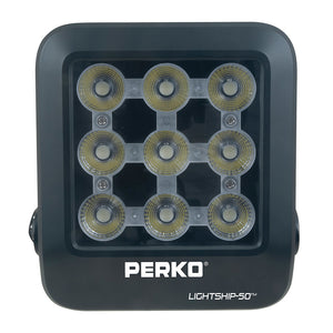 Perko Lightship 50 LED High Performance Spotlight - 12/24V - Black [1643050S0B] - BuoyMart.com  Flood/Spreader Lights Perko