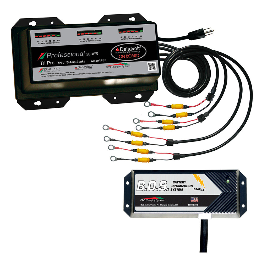 Dual Pro PS3 3 Bank Battery Charger w/2 Bank B.O.S. [PS3/BOS12V2] - BuoyMart.com  Battery Chargers Dual Pro