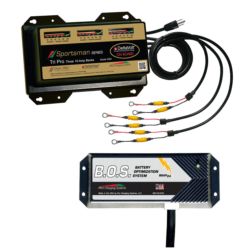 Dual Pro SS3 3 Bank Battery Charger w/2 Bank B.O.S. [SS3/BOS12V2] - BuoyMart.com  Battery Chargers Dual Pro