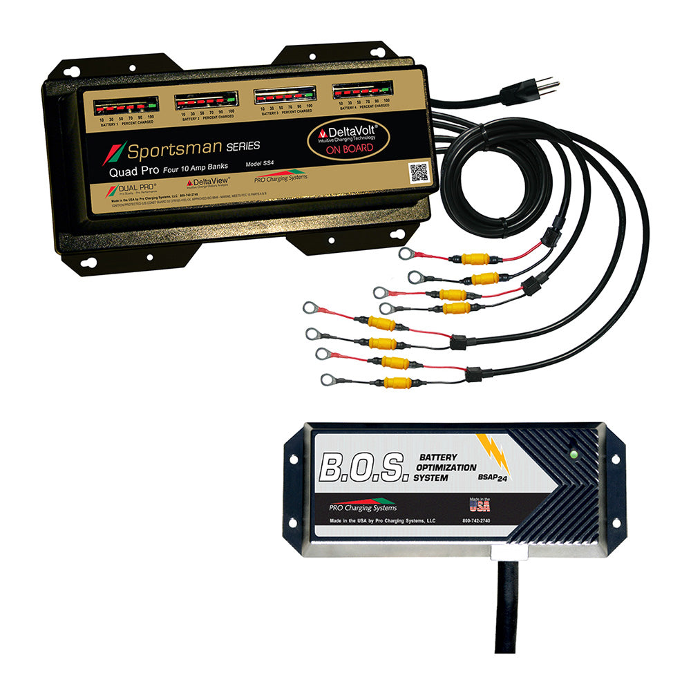 Dual Pro SS4 4 Bank Battery Charger w/2 Bank B.O.S. [SS4/BOS12V2] - BuoyMart.com  Battery Chargers Dual Pro