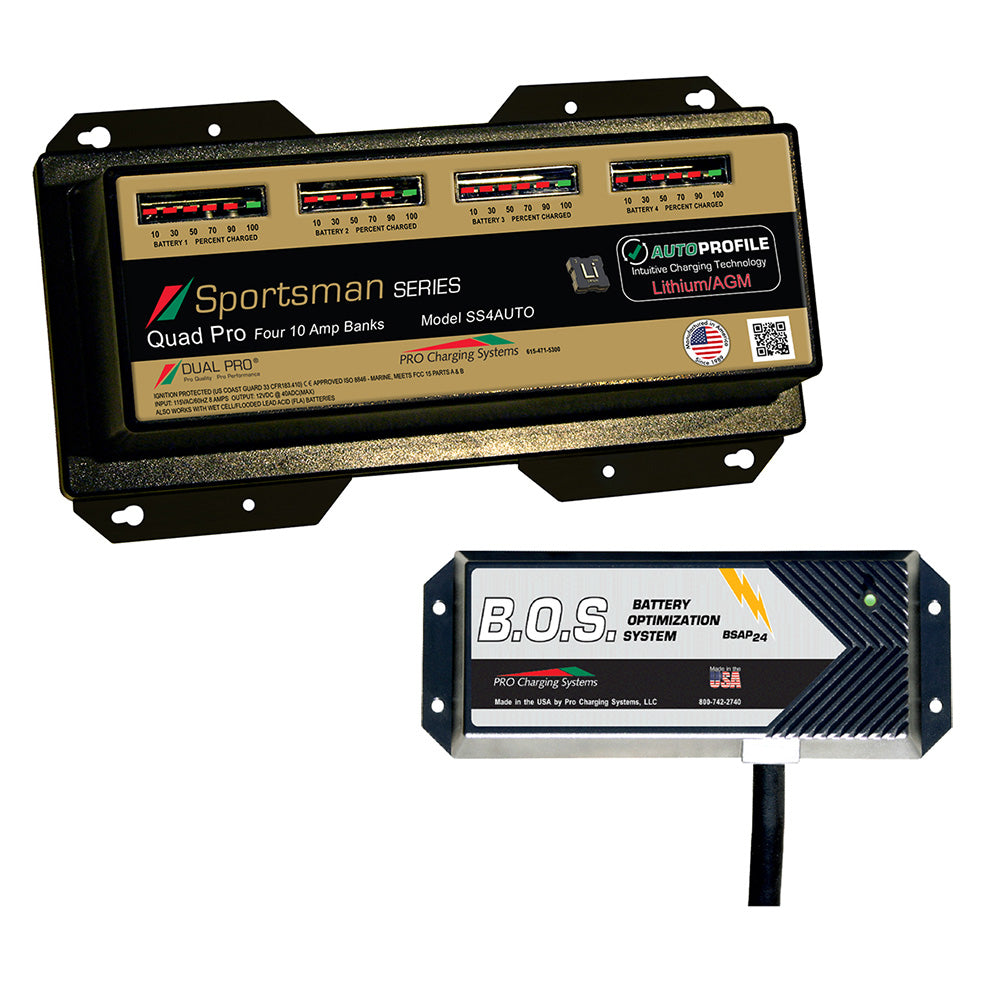 Dual Pro SS4 Auto 4 Bank Battery Charger w/2 Bank B.O.S. [SS4AUTO/BOS12V2] - BuoyMart.com  Battery Chargers Dual Pro