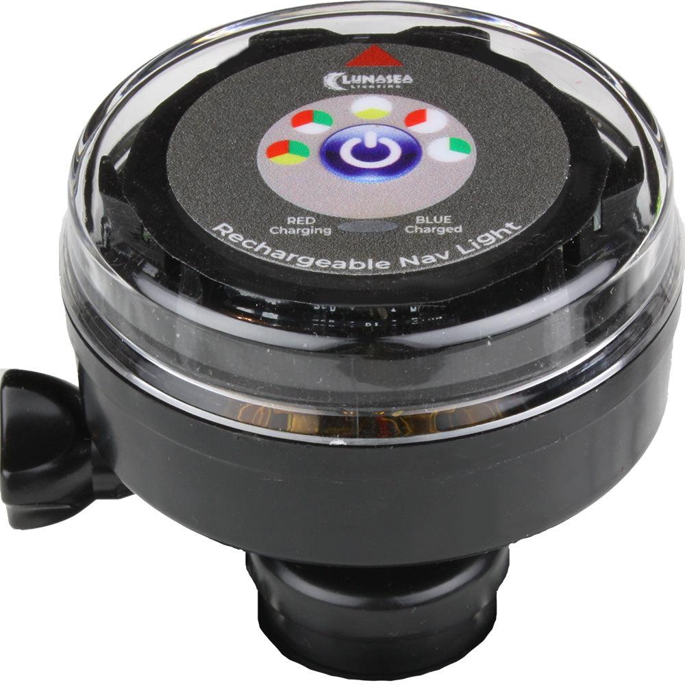 Lunasea Rechargeable Tri-Color Portable Navigation Light (No Mount) - Black [LLB-72BK-UB-00] - BuoyMart.com  Navigation Lights Lunasea Lighting