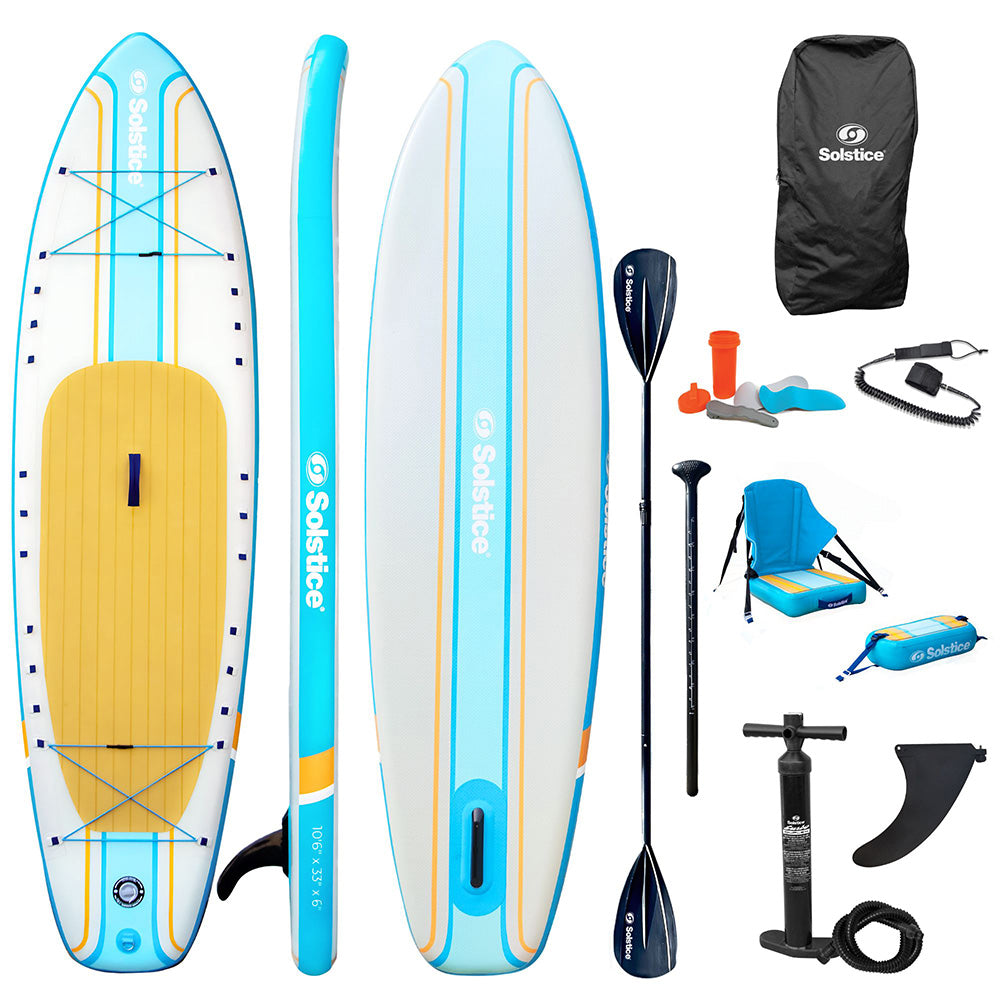 Solstice Watersports 10'6" Rambler Inflatable Stand-Up Paddleboard/Kayak 2-In-1 Kit w/Seat  Convertible Paddle - Orange [36201] - BuoyMart.com  Inflatable Kayaks/SUPs Solstice Watersports