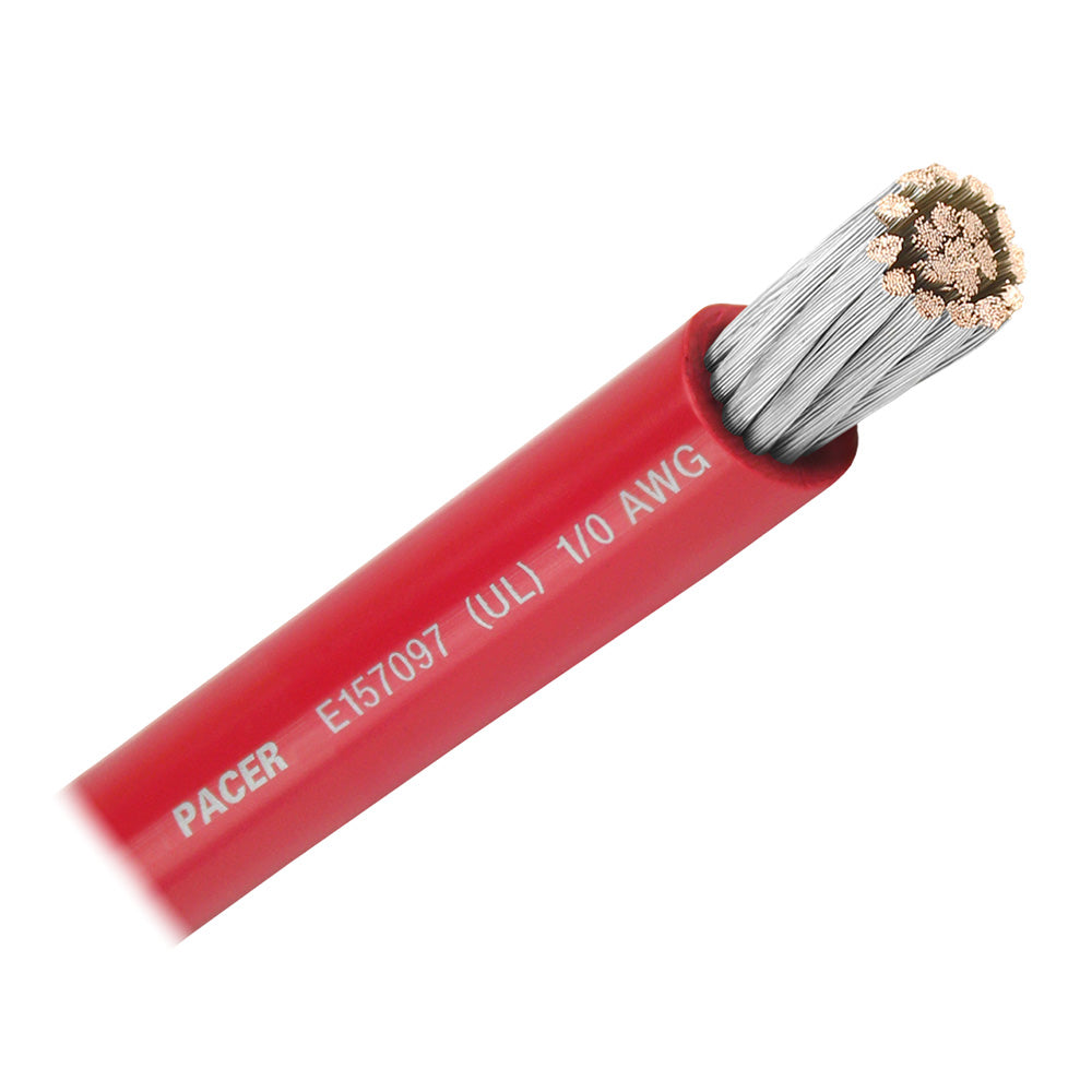 Pacer Red 1/0 AWG Battery Cable - 50' [WUL1/0RD-50] - BuoyMart.com  Wire Pacer Group
