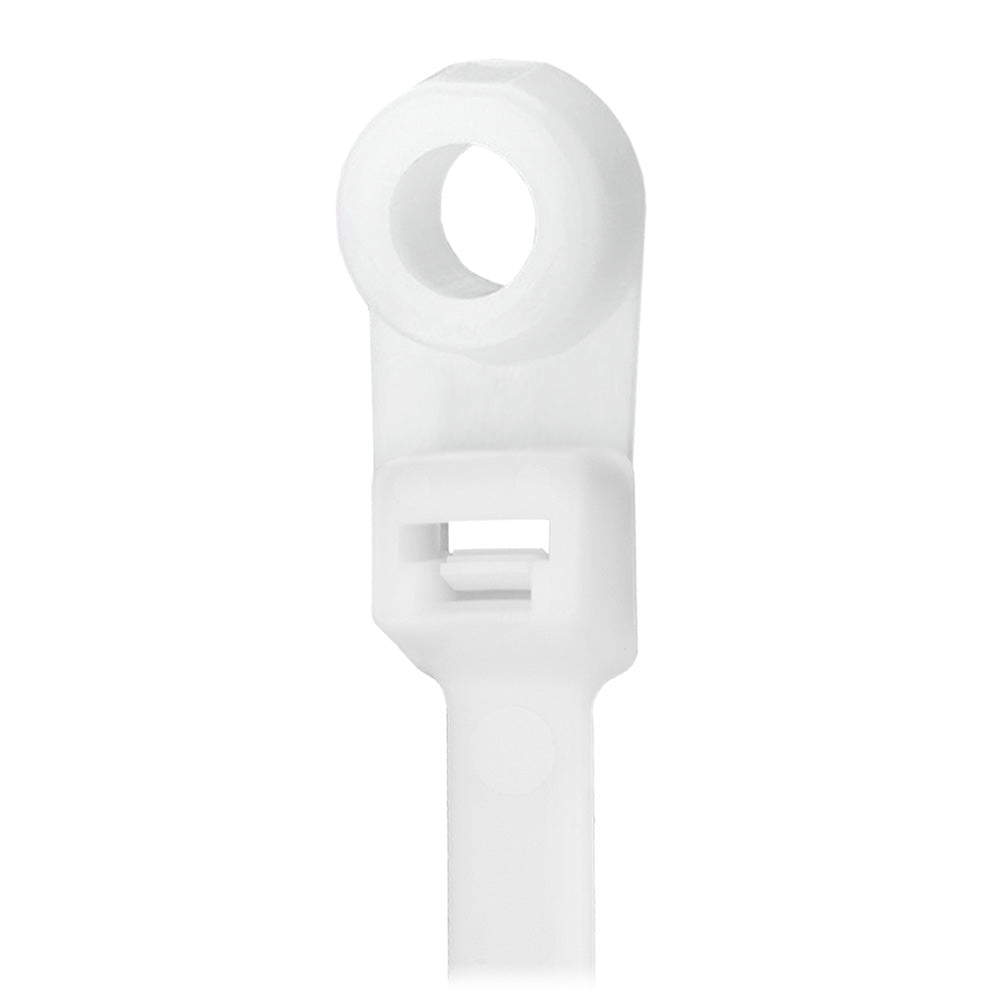 Pacer 8" Cable Tie w/Mounting Ring - Natural Color - 50lb Tensile Strength - 2" Bundle Diameter - 100 Piece Bag [CTMR2S-100] - BuoyMart.com  Wire Management Pacer Group