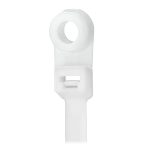 Pacer 8" Cable Tie w/Mounting Ring - Natural Color - 50lb Tensile Strength - 2" Bundle Diameter - 100 Piece Bag [CTMR2S-100] - BuoyMart.com  Wire Management Pacer Group