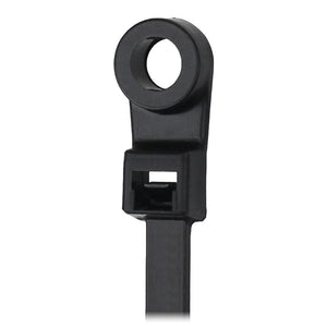 Pacer 8" Cable Tie w/Mounting Ring - Black - 50lb Tensile Strength - 2" Bundle Diameter - 100 Piece Bag [CTMR2S-100BK] - BuoyMart.com  Wire Management Pacer Group