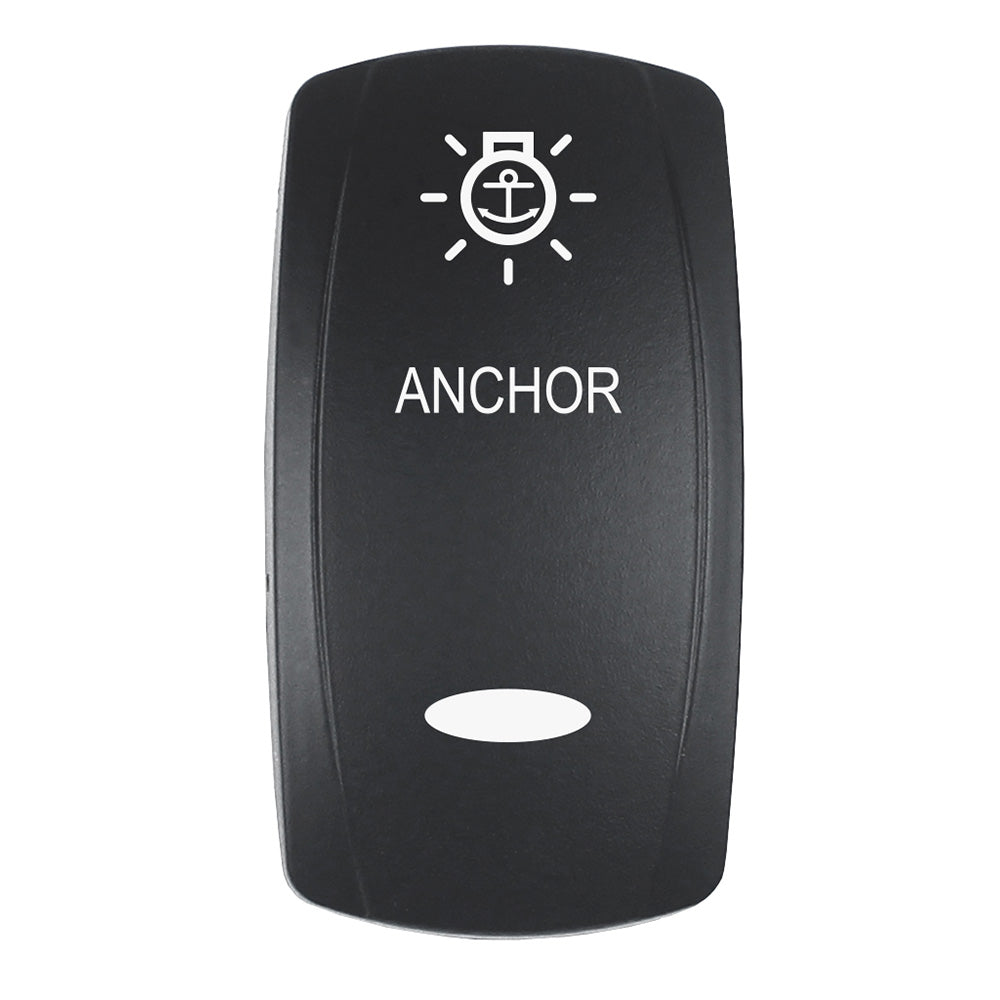 Pacer Actuator - 'ANCHOR' f/V Series Contura Switches - Black - Laser Etched (Top/Bottom Light) [EV2LE-ANC] - BuoyMart.com  Switches & Accessories Pacer Group