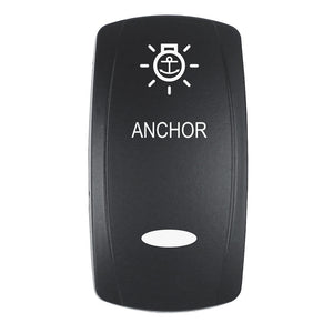 Pacer Actuator - 'ANCHOR' f/V Series Contura Switches - Black - Laser Etched (Top/Bottom Light) [EV2LE-ANC] - BuoyMart.com  Switches & Accessories Pacer Group