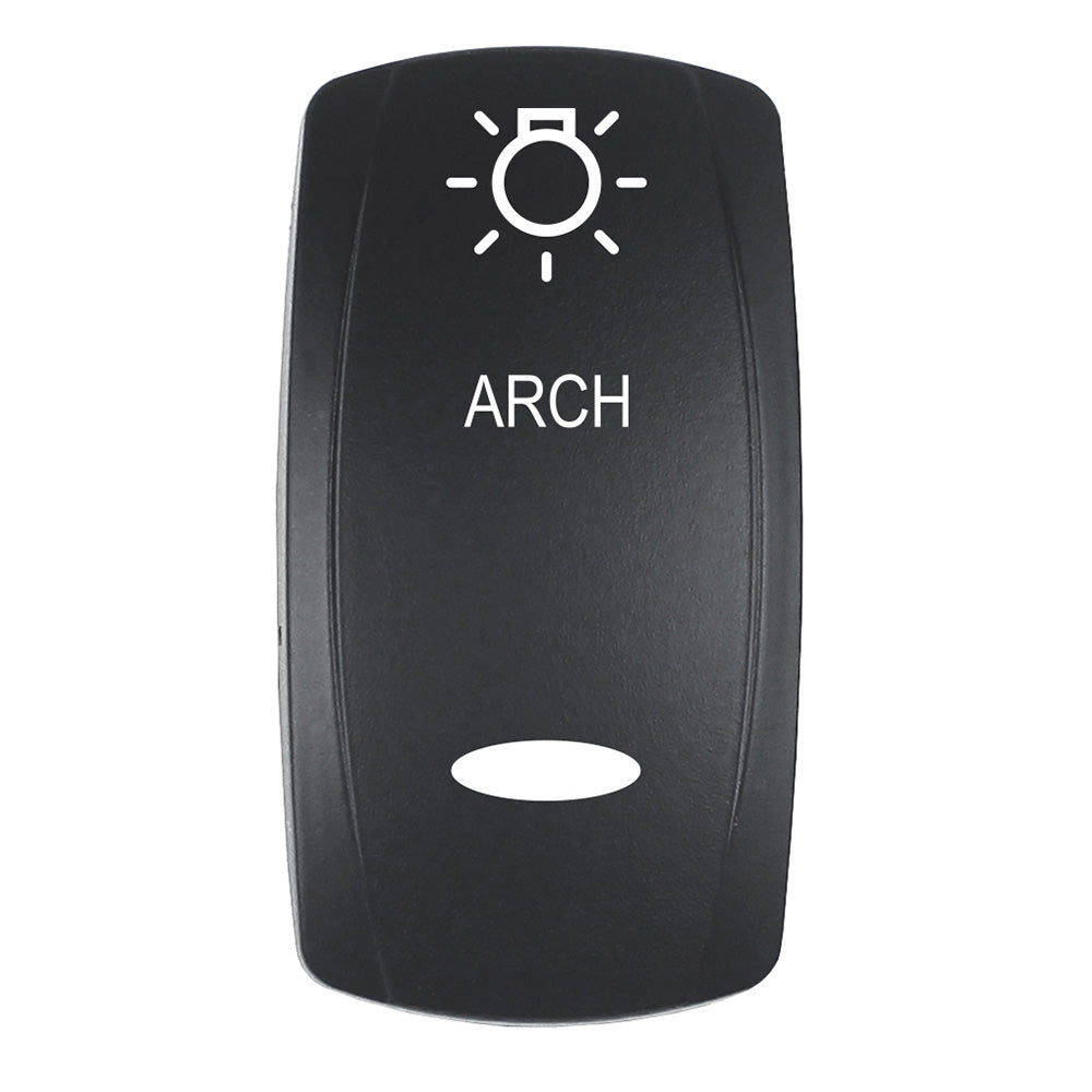 Pacer Actuator - 'ARCH' f/V Series Contura Switches - Black - Laser Etched (Top/Bottom Light) [EV2LE-ARCH] - BuoyMart.com  Switches & Accessories Pacer Group