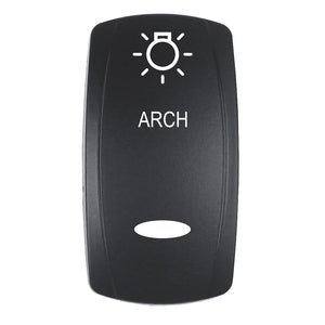Pacer Actuator - 'ARCH' f/V Series Contura Switches - Black - Laser Etched (Top/Bottom Light) [EV2LE-ARCH] - BuoyMart.com  Switches & Accessories Pacer Group