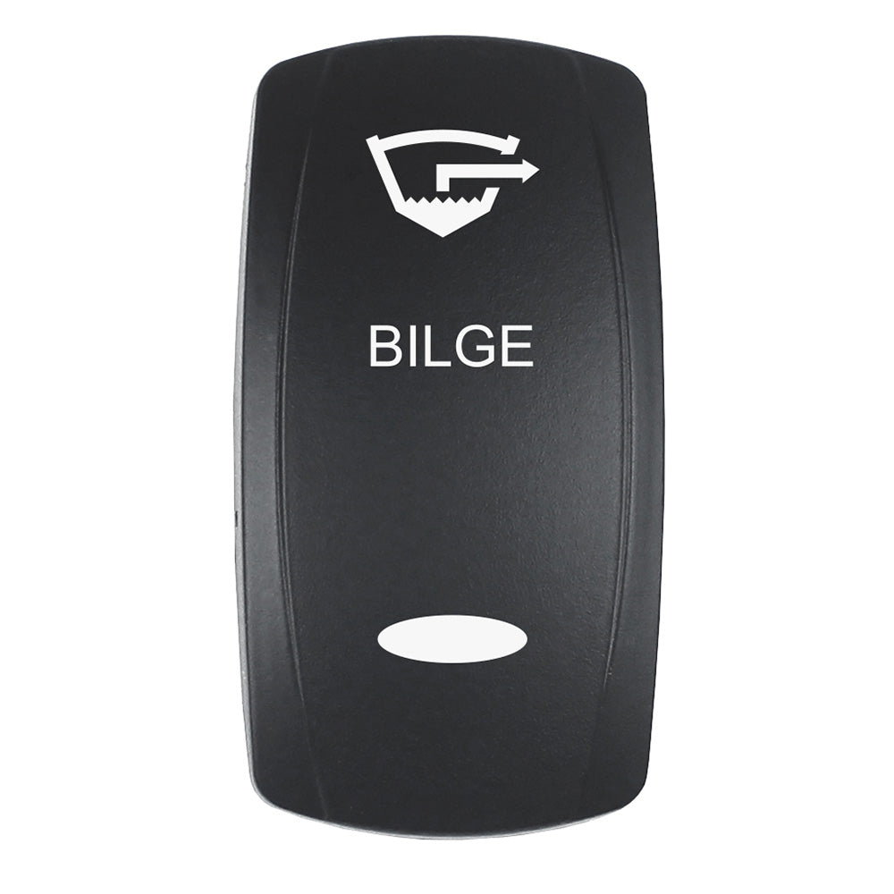 Pacer Actuator - 'BILGE' f/V Series Contura Switches - Black - Laser Etched (Top/Bottom Light) [EV2LE-BLG] - BuoyMart.com  Switches & Accessories Pacer Group