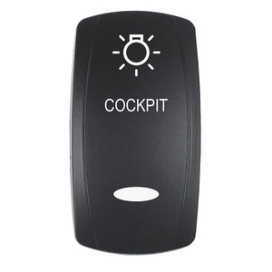 Pacer Actuator - 'COCKPIT' f/V Series Contura Switches - Black - Laser Etched (Top/Bottom Light) [EV2LE-CKPT] - BuoyMart.com  Switches & Accessories Pacer Group