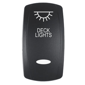 Pacer Actuator - 'DECK LIGHTS' f/V Series Contura Switches - Black - Laser Etched (Top/Bottom Light) [EV2LE-DECK] - BuoyMart.com  Switches & Accessories Pacer Group