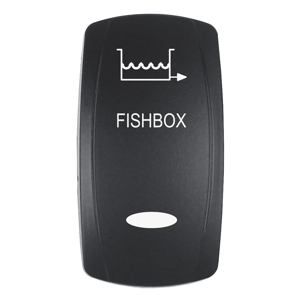 Pacer Actuator - 'FISHBOX' f/V Series Contura Switches - Black - Laser Etched (Top/Bottom Light) [EV2LE-FBX] - BuoyMart.com  Switches & Accessories Pacer Group