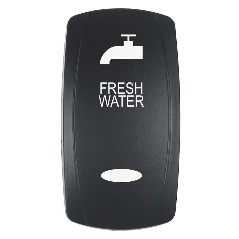 Pacer Actuator - 'FRESH WATER' f/V Series Contura Switches - Black - Laser Etched (Top/Bottom Light) [EV2LE-FRSH] - BuoyMart.com  Terminals Pacer Group