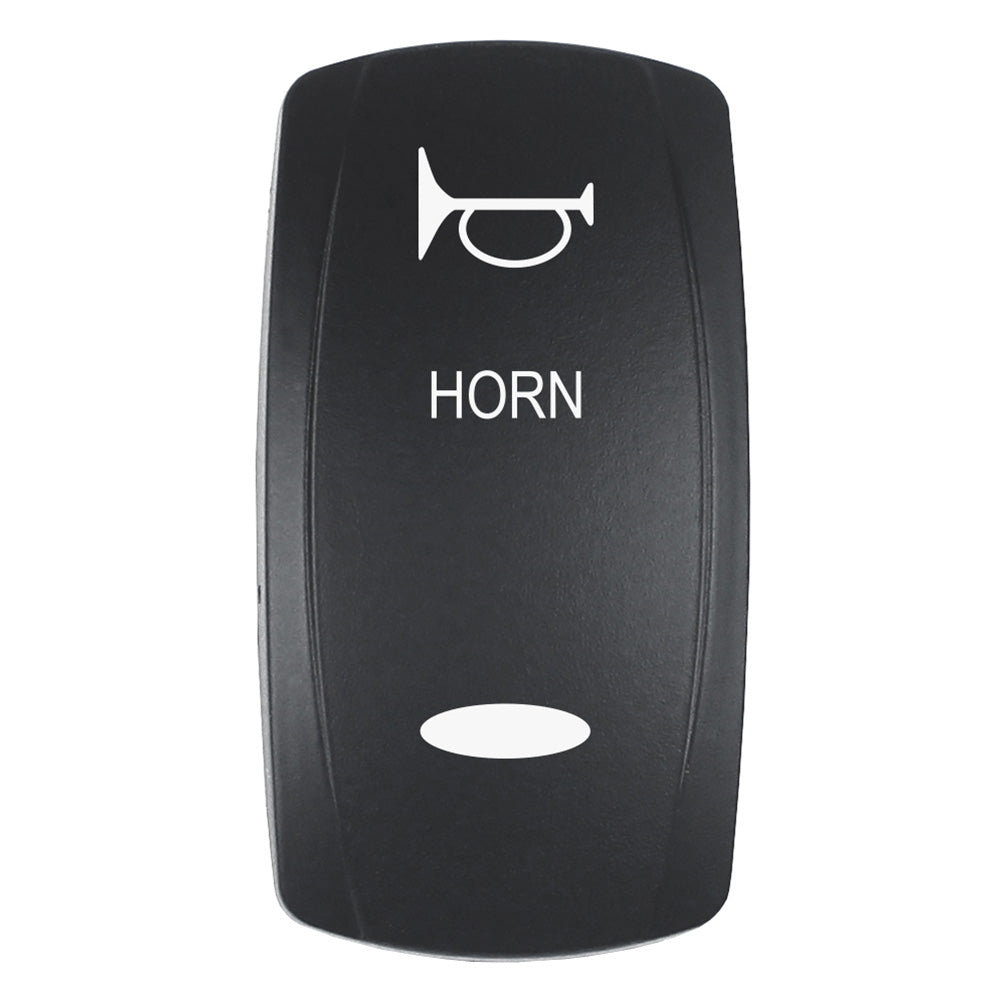 Pacer Actuator - 'HORN' f/V Series Contura Switches - Black - Laser Etched (Top/Bottom Light) [EV2LE-HRN] - BuoyMart.com  Switches & Accessories Pacer Group